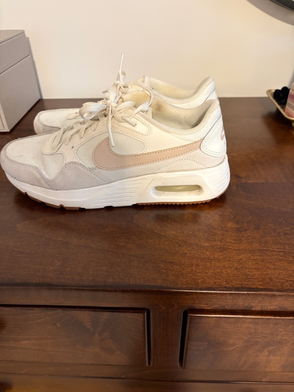 Nike Women’s Low-Top Sneakers in Ivory/White and Blush - Picture 3 of 7